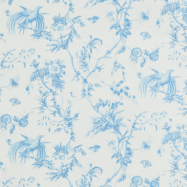 Schumacher Fabric 179570 Toile De La Prairie Blue
