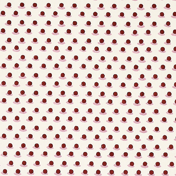 Schumacher Fabric 179730 Berry Hand Block Print Iron & Rose