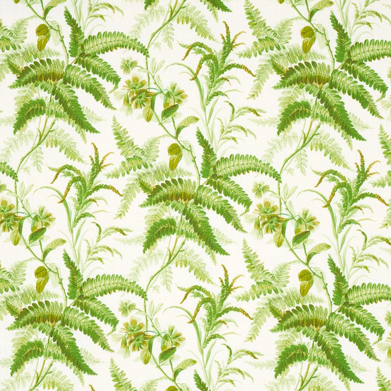 Schumacher Fabric 180100 Myers Fern Linen Tropical