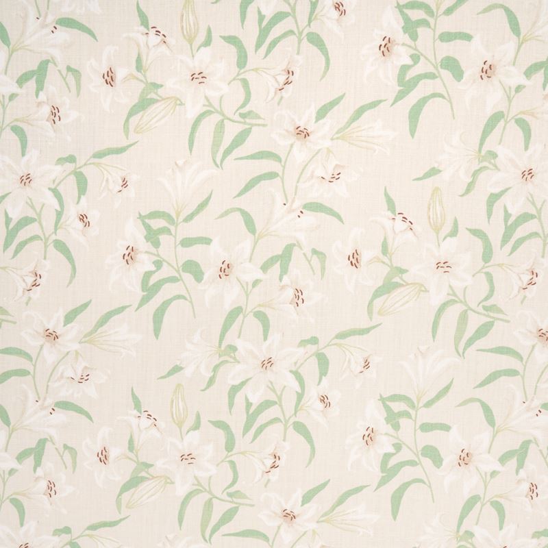 Schumacher Fabric 180300 Scattered Lilies Cream