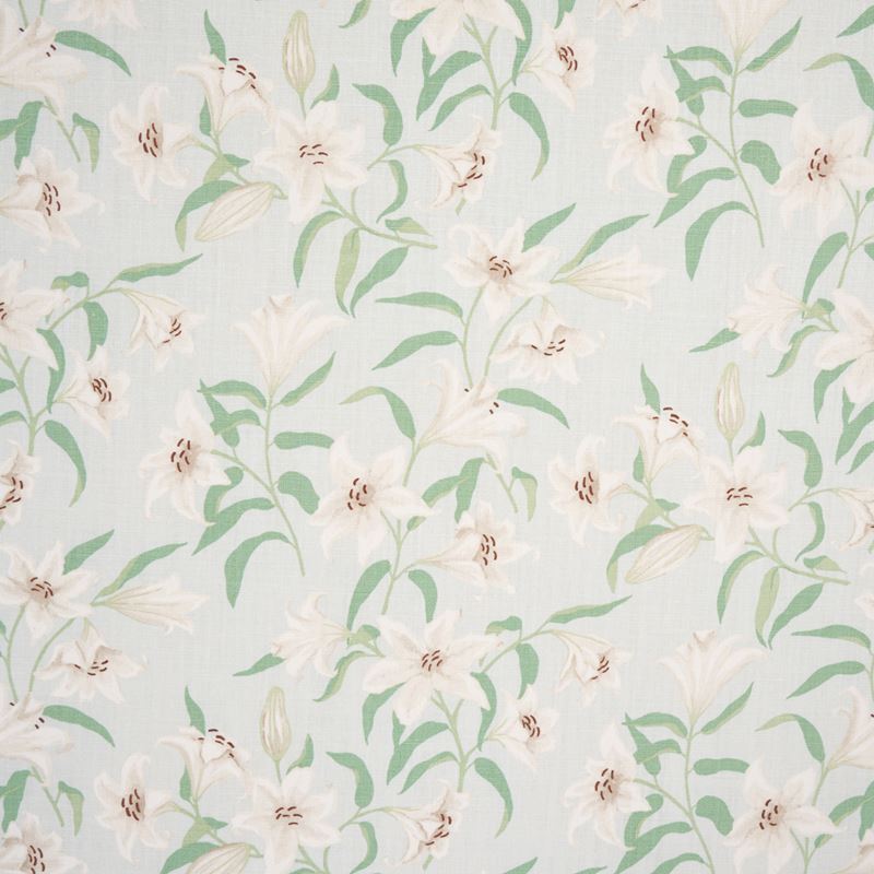 Schumacher Fabric 180301 Scattered Lilies Sky