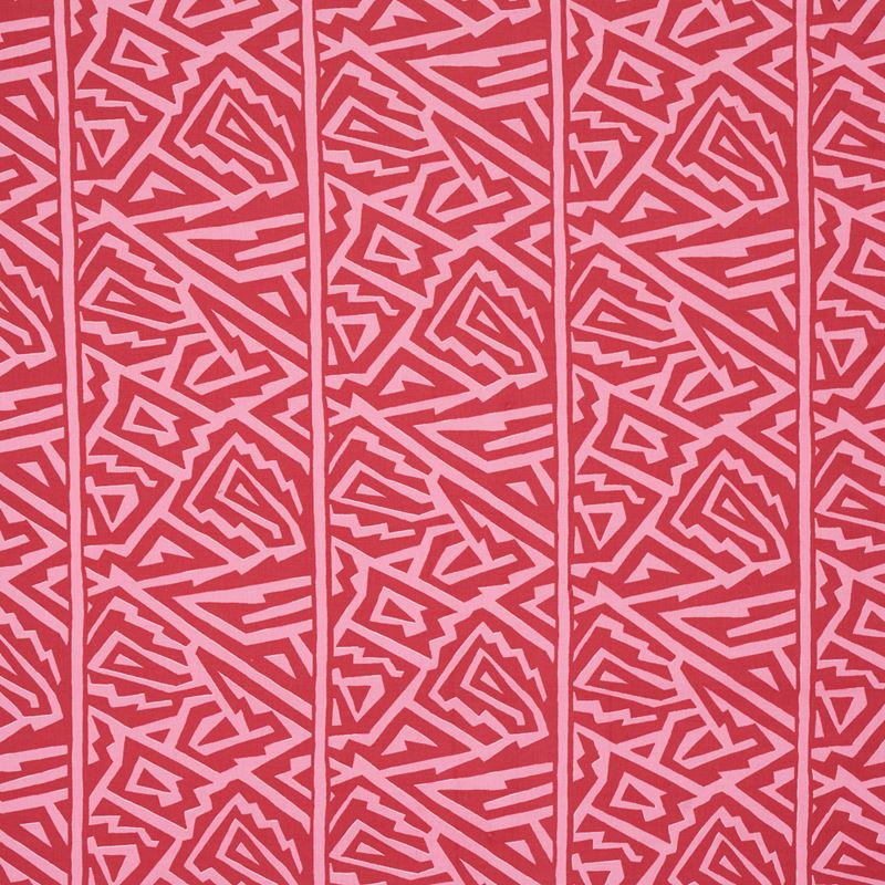 Schumacher Fabric 180322 Jagged Maze Pink