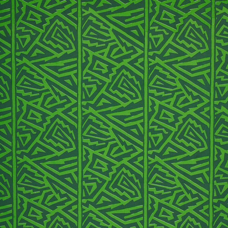 Schumacher Fabric 180323 Jagged Maze Green