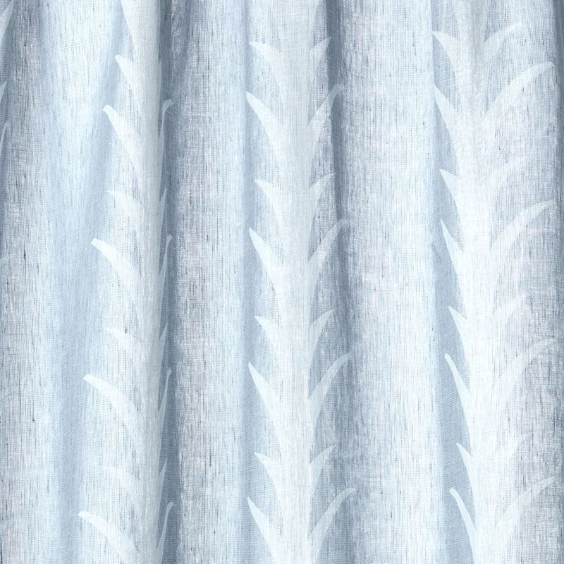Schumacher Fabric 180802 Acanthus Stripe Sheer Slate