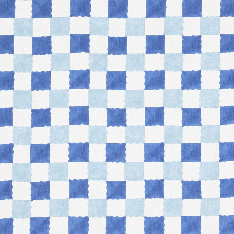 Schumacher Fabric 181791 Chequer Blue