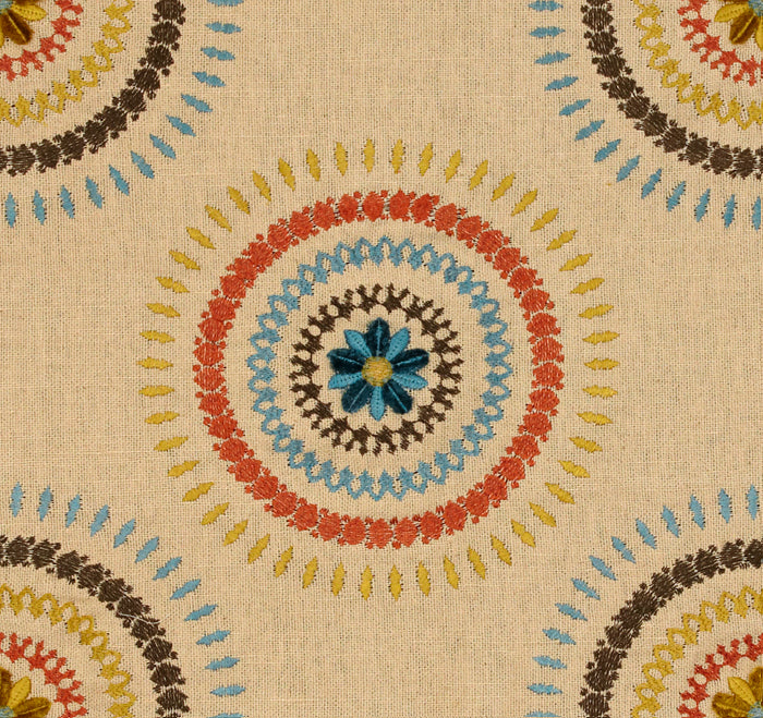 Lee Jofa Fabric 2012115.534 Hazel Embroidery Teal