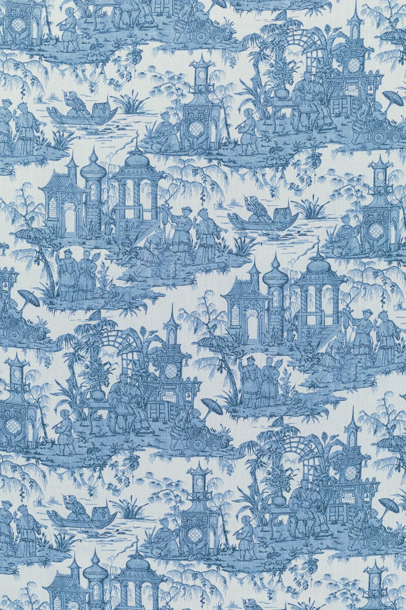 Lee Jofa Fabric 2020224.535 Pagoda Toile Blue