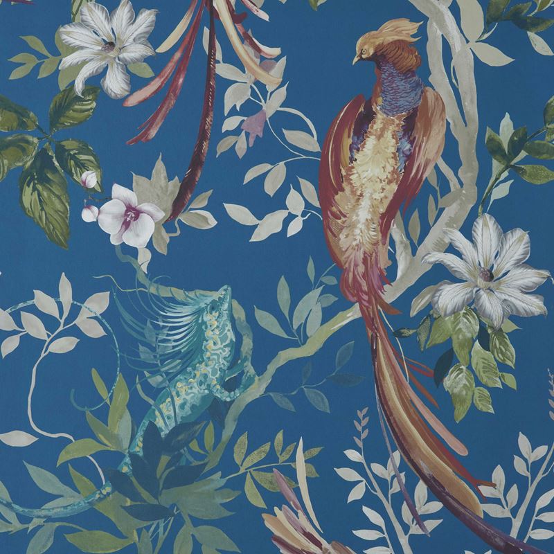 Maxwell Wallpaper 210915704 Bird Sonnet Royal Blue