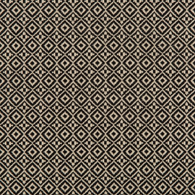 Kravet Design Fabric 35403.816 Attribute Grid Nero