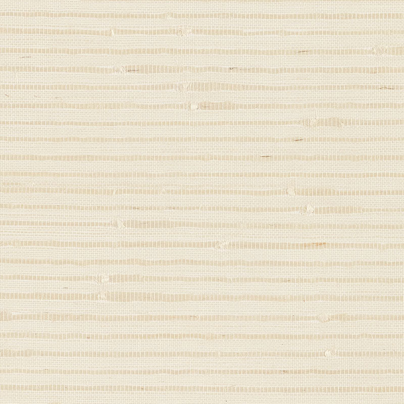 Schumacher Wallpaper 5007900 Banded Grasscloth Cream