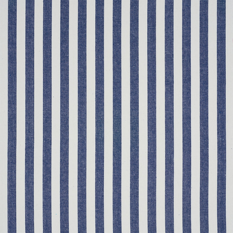 Schumacher Wallpaper 5010254 Linen Stripe Indigo