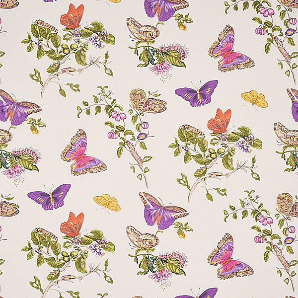 Schumacher Wallpaper 5010692 Baudin Butterfly Purple