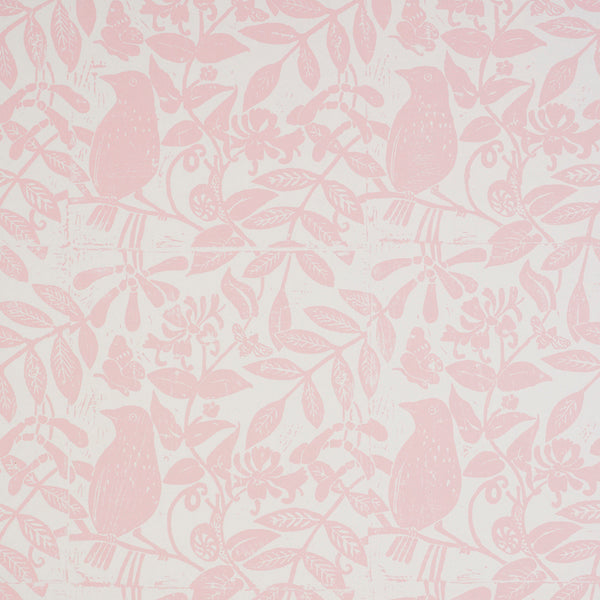 Schumacher Wallpaper 5011191 Bird & Bee Pink - Inside Stores 