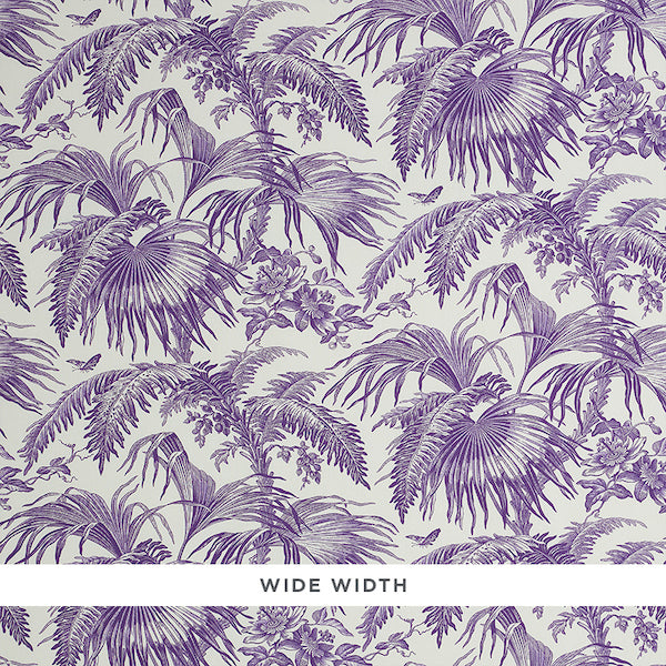 Schumacher Wallpaper 5011482 Toile Tropique Purple