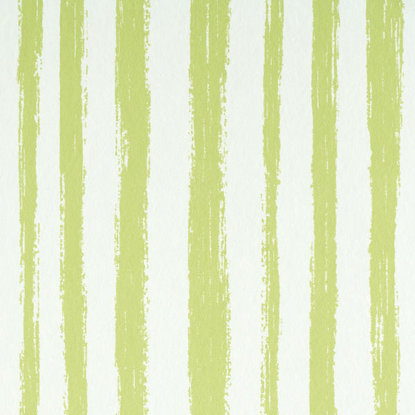 Schumacher Wallpaper 5011542 Sketched Stripe Green
