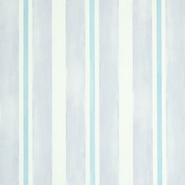 Schumacher Wallpaper 5011572 Watercolor Stripe Lavendar