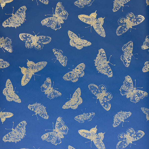 Schumacher Wallpaper 5011741 Burnell Butterfly Blue