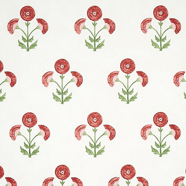 Schumacher Wallpaper 5012410 Saranda Flower Cardinal
