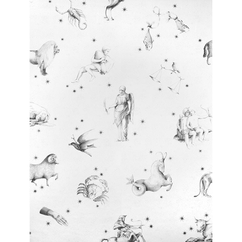 Schumacher Wallpaper 5015110 Pilar Panel Set Grisaille
