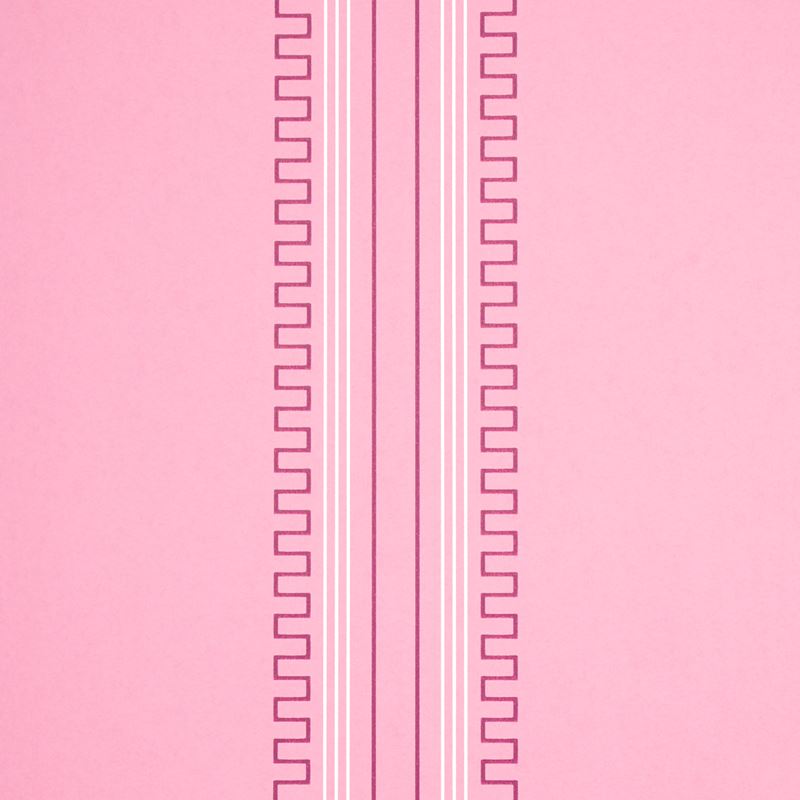 Schumacher Wallpaper 5015144 Greco Stripe Pink