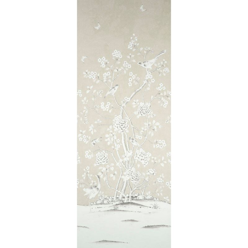 Schumacher Wallpaper 5015440 Chinois Palais Panel Stone