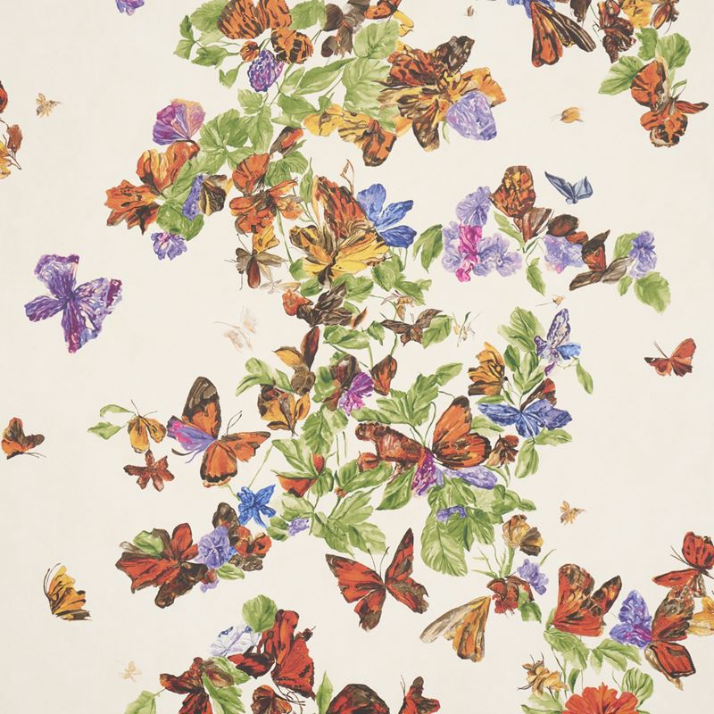 Schumacher Wallpaper 5016380 Pyne Butterfly Monarch Orange