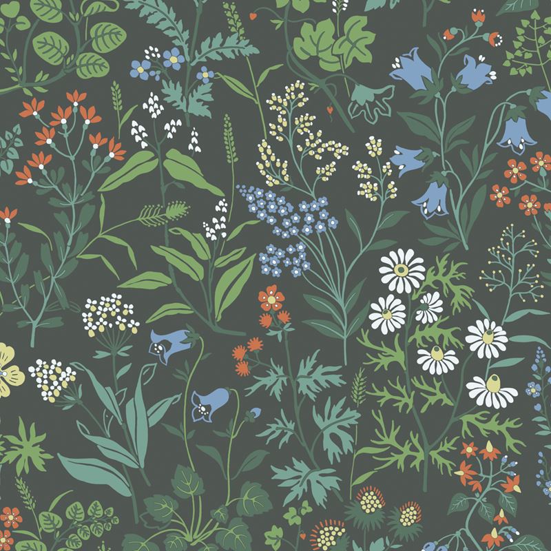 Schumacher Wallpaper 5474 Flora Spruce