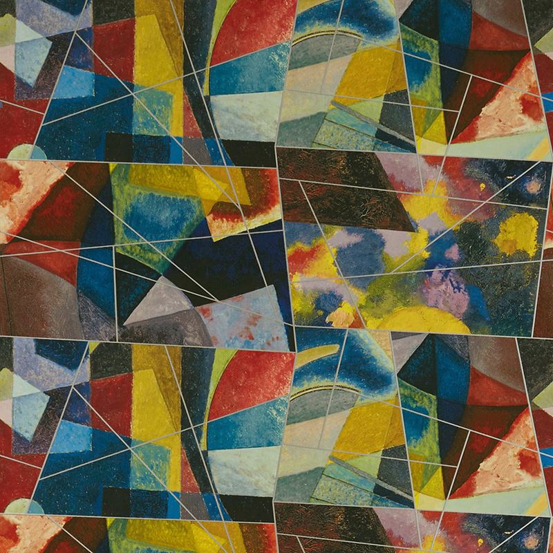 Phillip Jeffries Wallpaper 6499 Vinyl Abstract Geo Multi