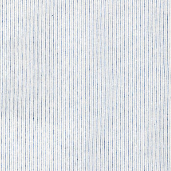 Schumacher Fabric 65993 Mackay Linen Stripe Sky
