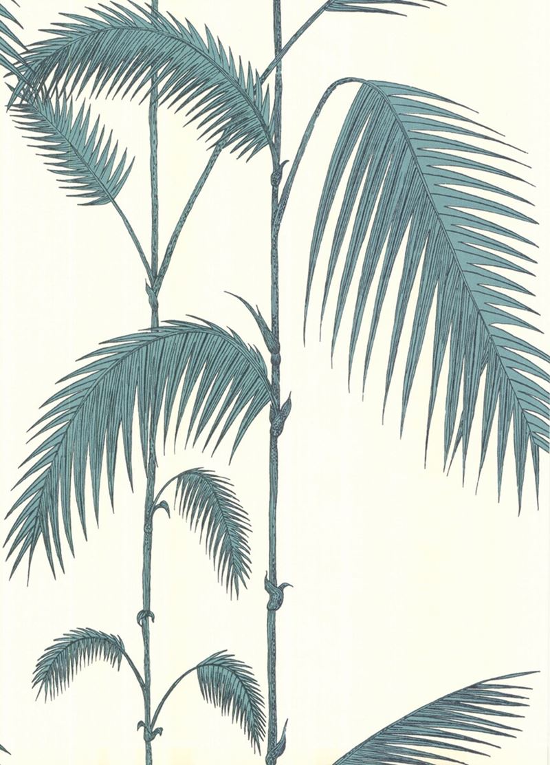 Cole & Son Wallpaper 66/2012.CS Palm Leaves White/G
