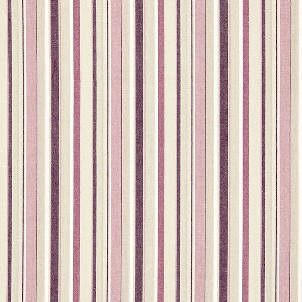 Schumacher Fabric 66052 Tybee Stripe Mulberry