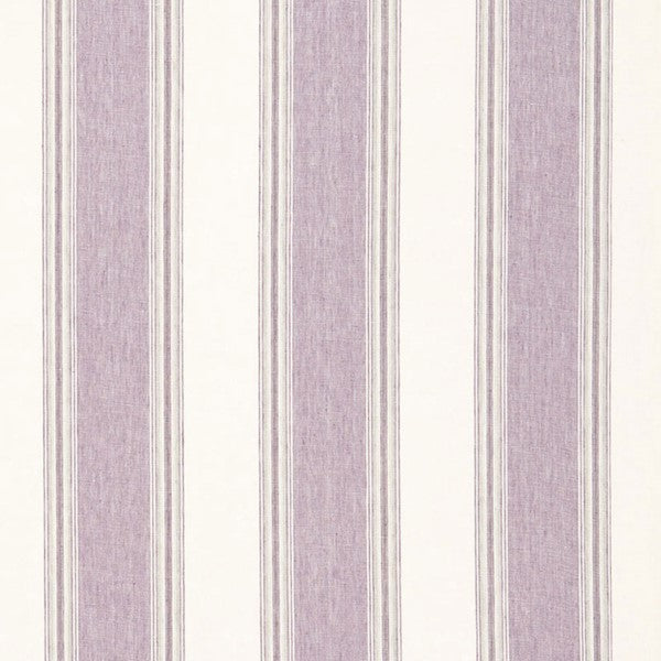 Schumacher Fabric 66083 Savannah Linen Stripe Lavender