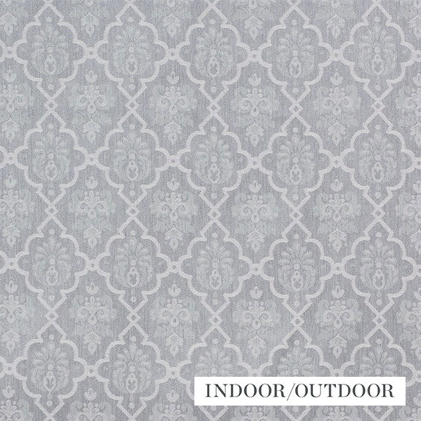 Schumacher Fabric 68816 Hedgerow Trellis Indoor/Outdoor Grey