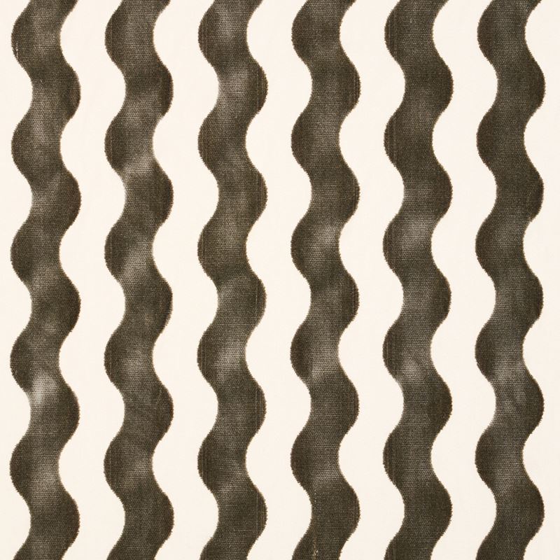 Schumacher Fabric 69425 The Wave Velvet Grey