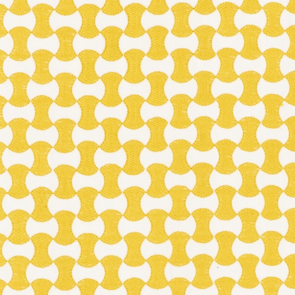 Schumacher Fabric 70377 Nolita Embroidery Yellow