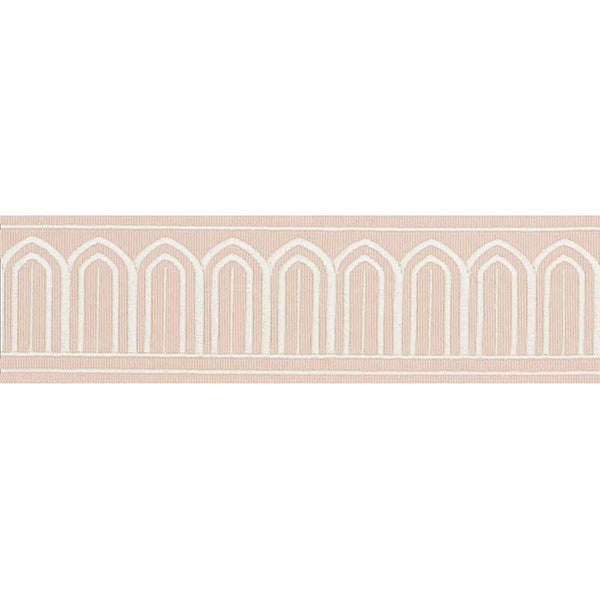 Schumacher Fabric Trim 70764 Arches Embroidered Tape Blush