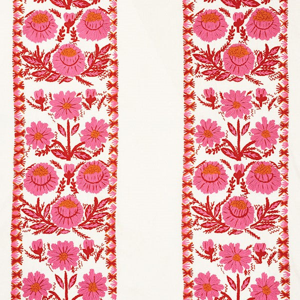 Schumacher Fabric 72331 Marguerite Embroidery Blossom