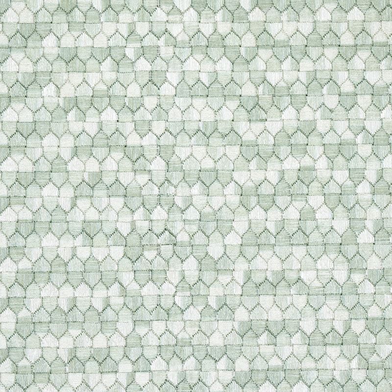 Schumacher Fabric 75122 Ivins Embroidery Mineral