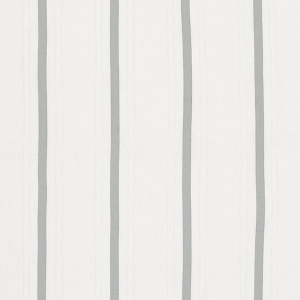 Schumacher Fabric 75761 Stripe Applique Sheer Grey