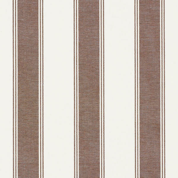 Schumacher Fabric 75822 Rafe Stripe Berber Brown