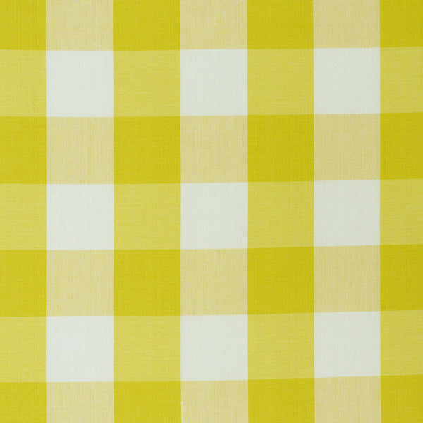 Schumacher Fabric 77320 Camden Cotton Check Yellow