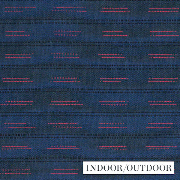 Schumacher Fabric 78581 Ainsley Stripe Indoor/Outdoor Navy