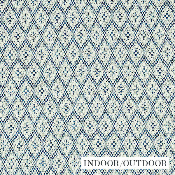 Schumacher Fabric 79170 Olmsted Indoor/Outdoor Blue