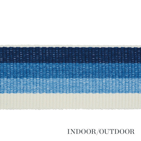 Schumacher Fabric Trim 79430 Ombre Tape Indoor/Outdoor Blue