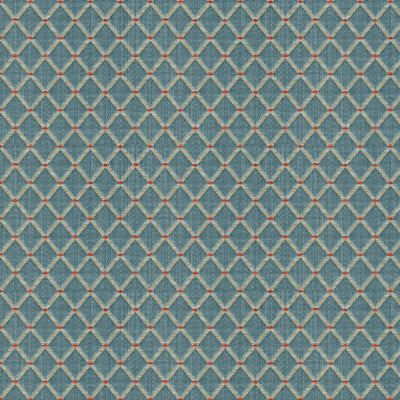 Brunschwig & Fils Fabric 8012117.15 Amoy Trellis Slate Blue