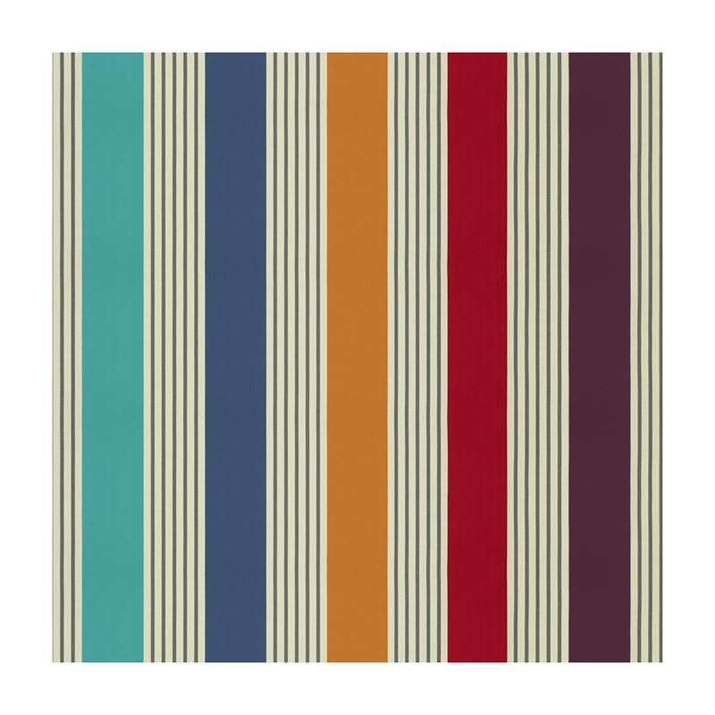 Brunschwig & Fils Fabric 8015148.825 Evariste Stripe Red/Jwl