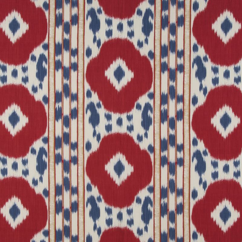 Brunschwig & Fils Fabric 8015178.195 Varkala Print Red/Blue