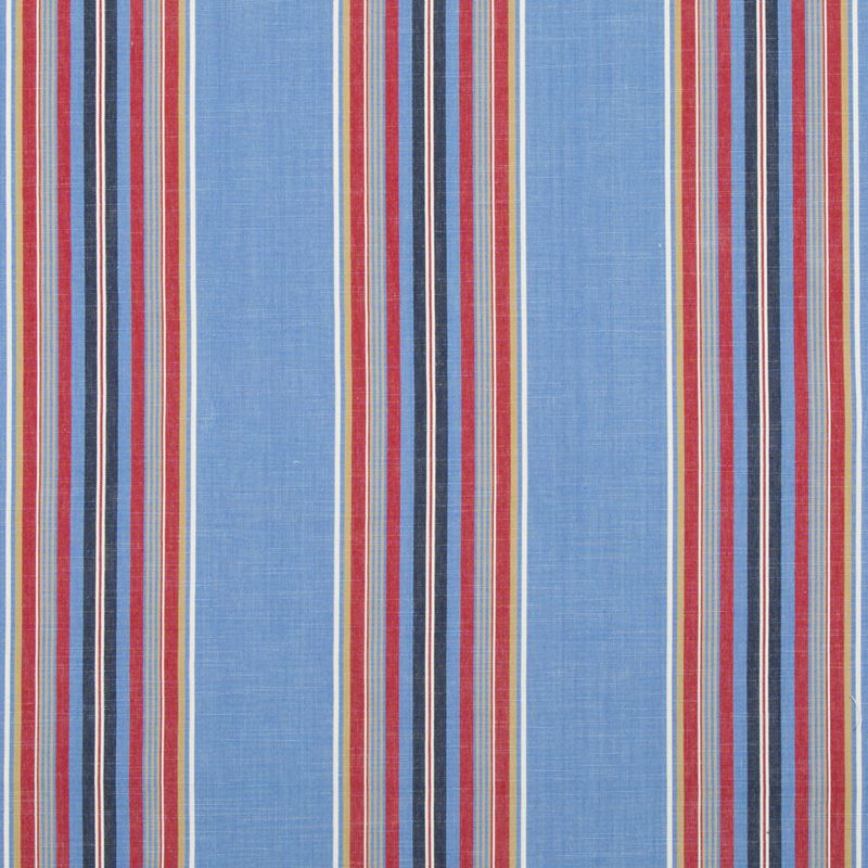 Brunschwig & Fils Fabric 8017101.519 Verdon Stripe Blue/Red