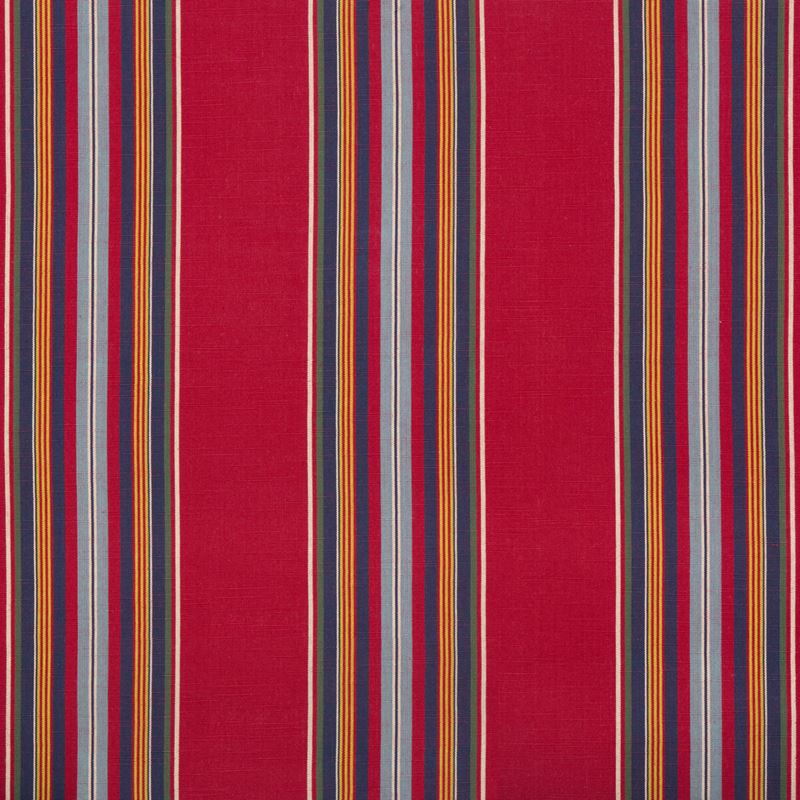 Brunschwig & Fils Fabric 8017101.950 Verdon Stripe Red/Navy