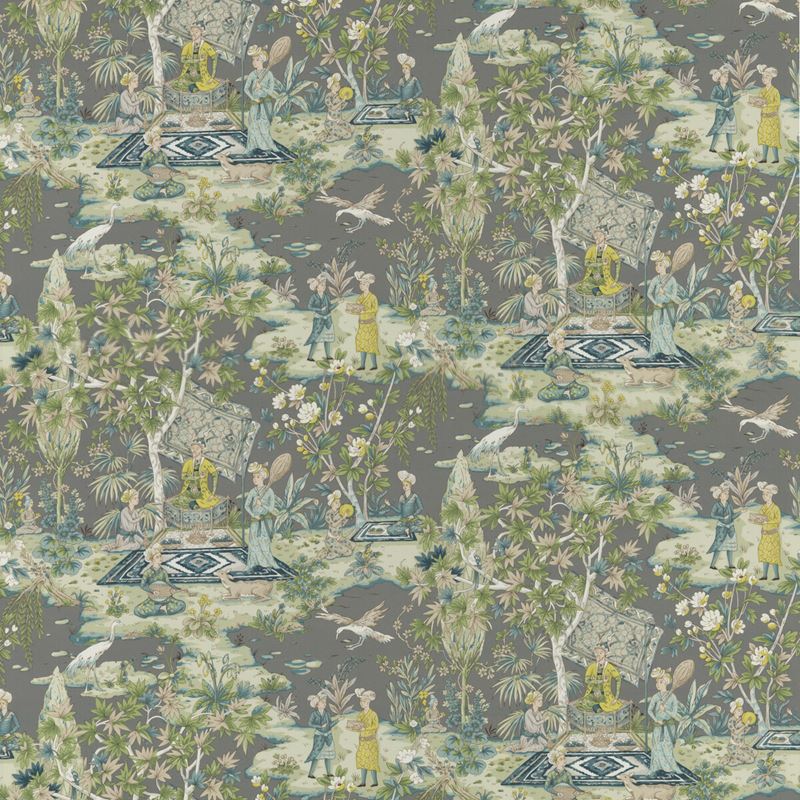 Brunschwig & Fils Fabric 8018119.113 Lodi Garden Print Grey